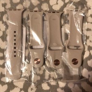 Rose Gold Silicone Apple Watch band 42mm